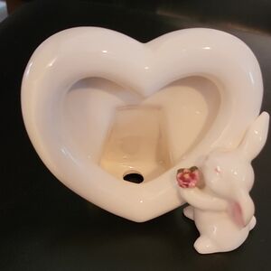 Vintage AVON Springtime Collection. Heart-Shaped Frame with Bunny Accent.